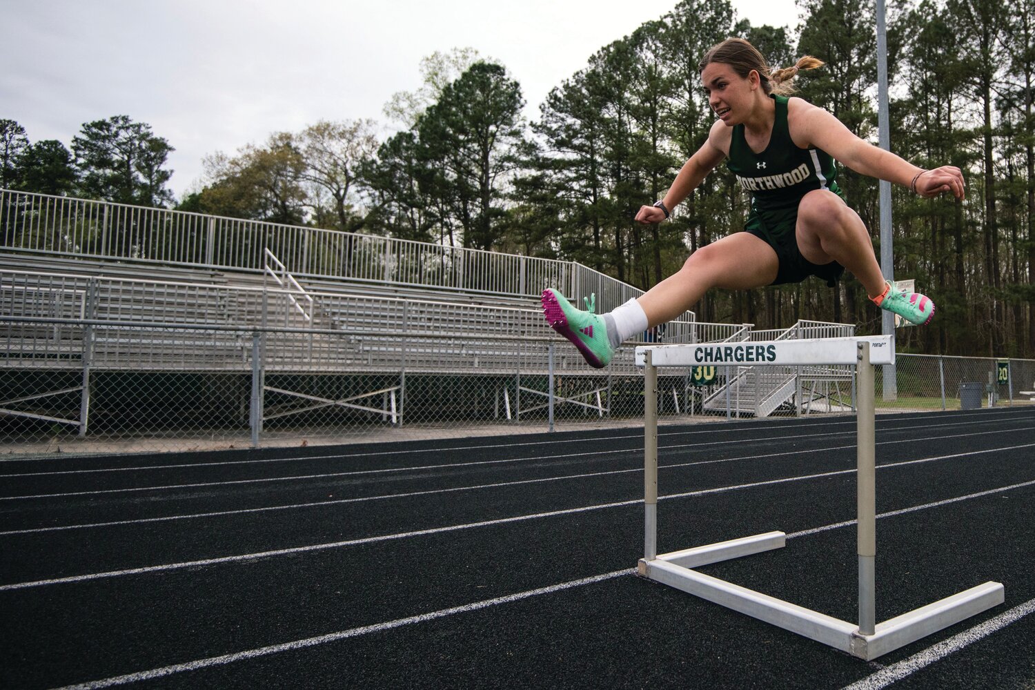 Northwood sophomore Julia Hall placed 10th in the 300-meter hurdles at the Central 3A Conference championships last week.